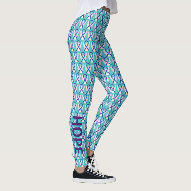 Leggings des aquamarinen und Lila Bewusstseins (Rechts)