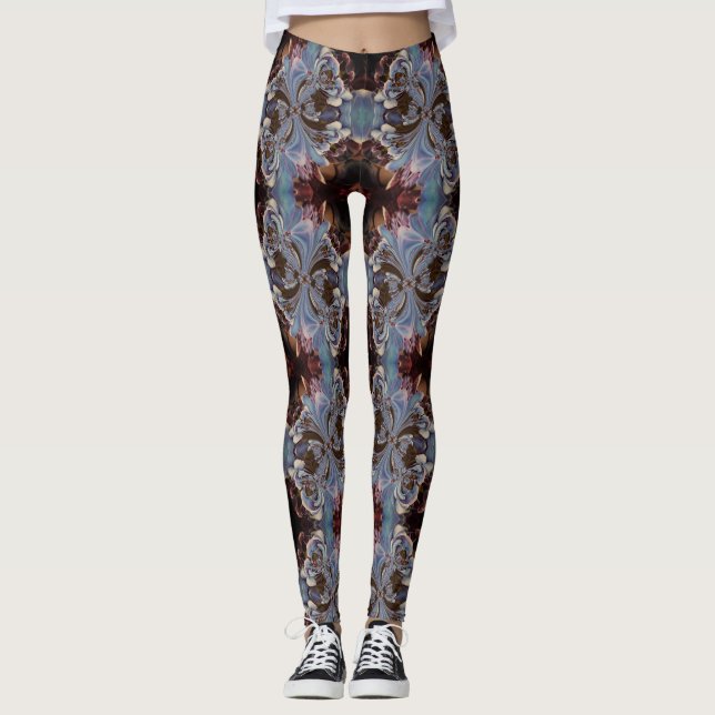 Leggings des Boho Fraktal Art (Vorderseite)