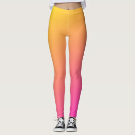 Leggings des rosa und gelben Farbverlaufs
