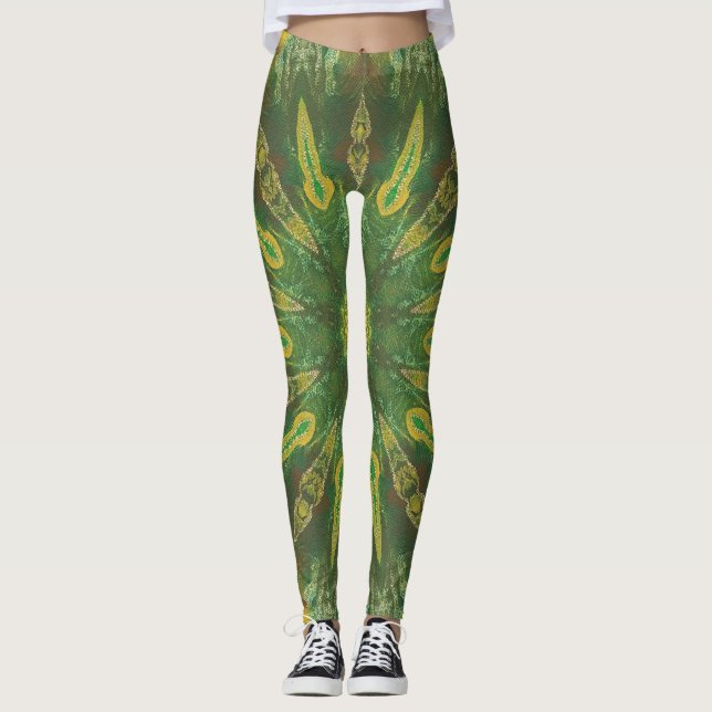 Leggings des Rotbraunen Kaleidoskops (Vorderseite)