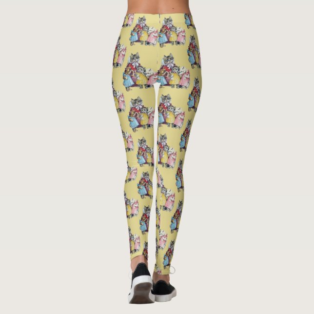 Leggings ~ Die 3 kleinen Kätzchen ~ Original Gelb (Rückseite)