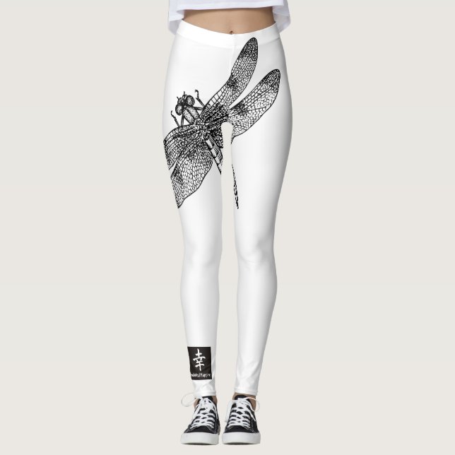 Leggings DRAGONFLY KANJI FÜR GLÜCKLICHKEIT (Vorderseite)