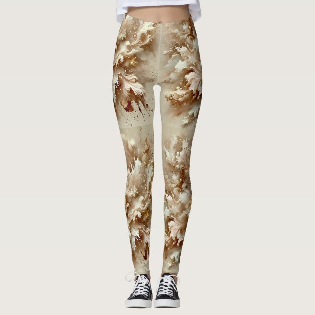 Leggings ~ FALL Brown Beige ~ (Vorderseite)