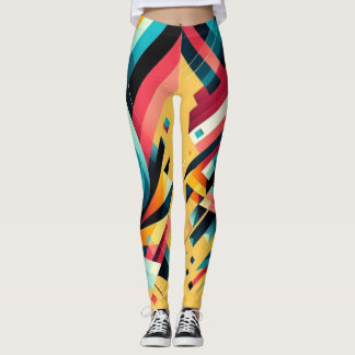 Leggings - Farbiges geometrisches Design