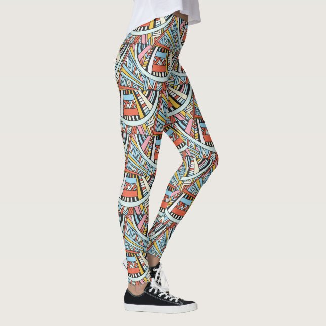 Leggings für abstrakt geometrische Muster (Rechts)