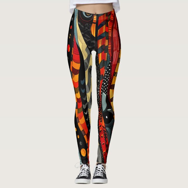 Leggings für afrikanische Stammesmuster (Vorderseite)