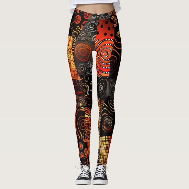 Leggings für afrikanische Stammesmuster (Vorderseite)