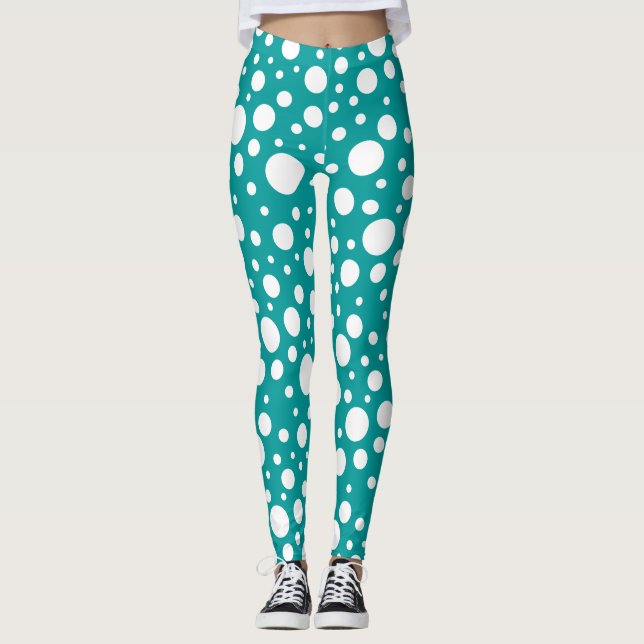Leggings für aquamarine Spots (Vorderseite)
