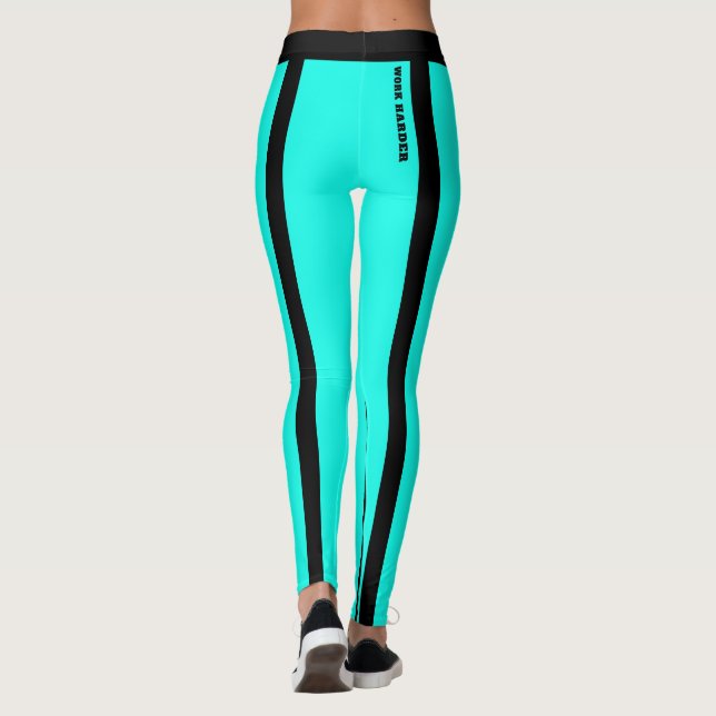 Leggings für benutzerdefinierte Leuchtmittel Blau  (Rückseite)