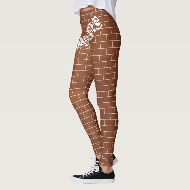 Leggings für benutzerdefinierte Texte - Mauer (Links)