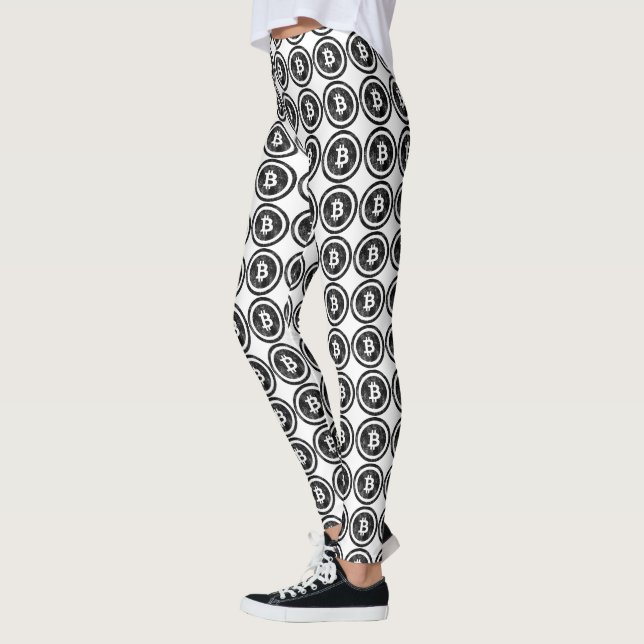 Leggings für das Bitcoin-gekränkte Schwarze Coin-L (Links)