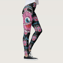 Leggings für das rosa Musikmonster