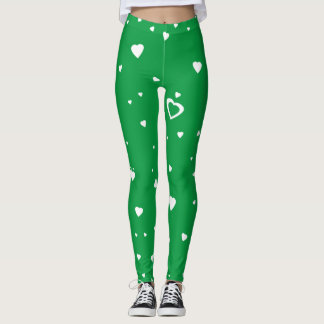 Leggings für die Hintergrundfarbe Weißer Herz anpa