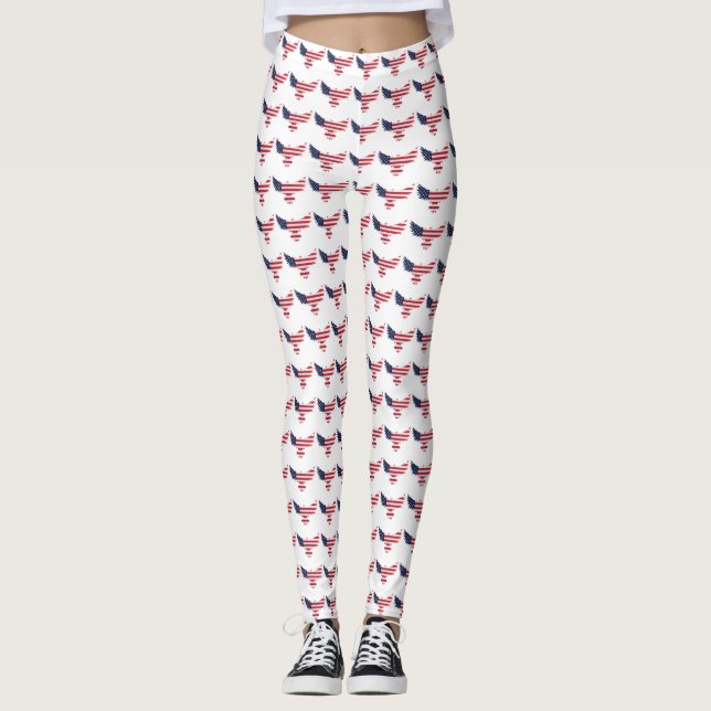 Leggings für die Schmetterlingsflagge der USA mit  (Vorderseite)