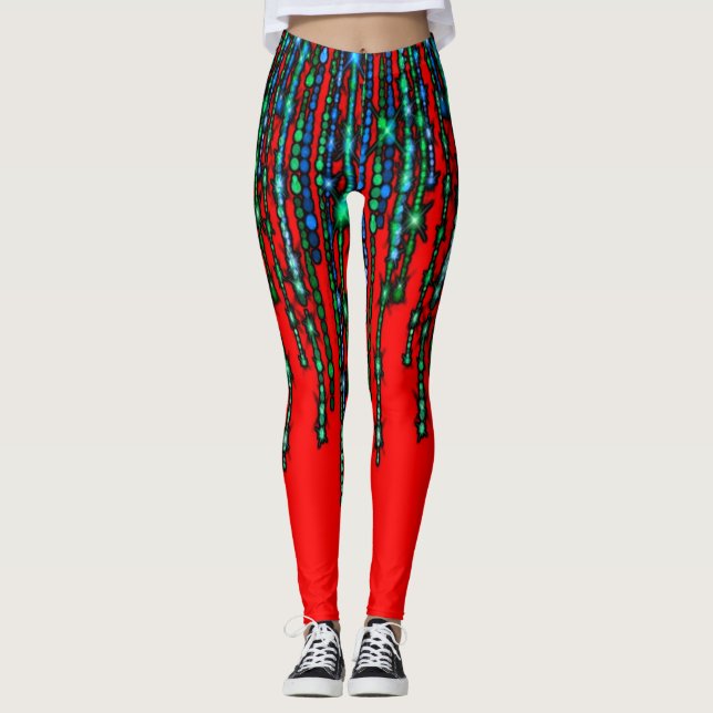 Leggings für farbiges digitales 3D-Design - perfek (Vorderseite)
