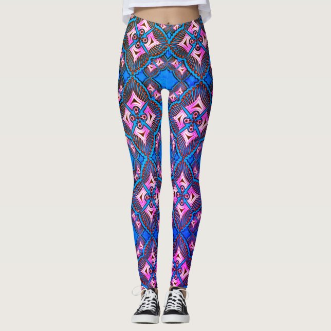 Leggings für farbiges digitales 3D-Design - perfek (Vorderseite)