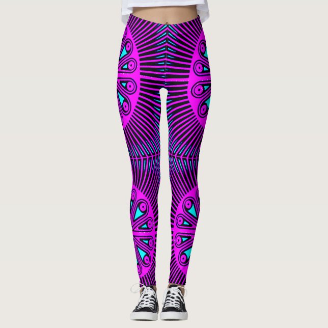 Leggings für farbiges digitales 3D-Design - perfek (Vorderseite)