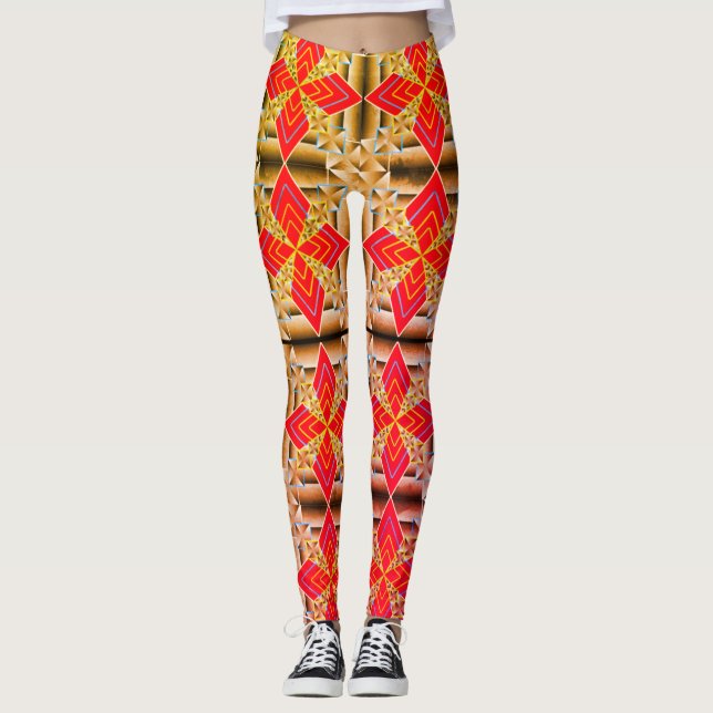 Leggings für farbiges digitales 3D-Design - perfek (Vorderseite)