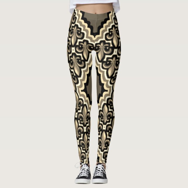 Leggings für farbiges digitales 3D-Design - perfek (Vorderseite)