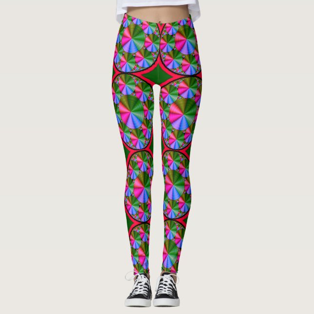 Leggings für farbiges digitales 3D-Design - perfek (Vorderseite)