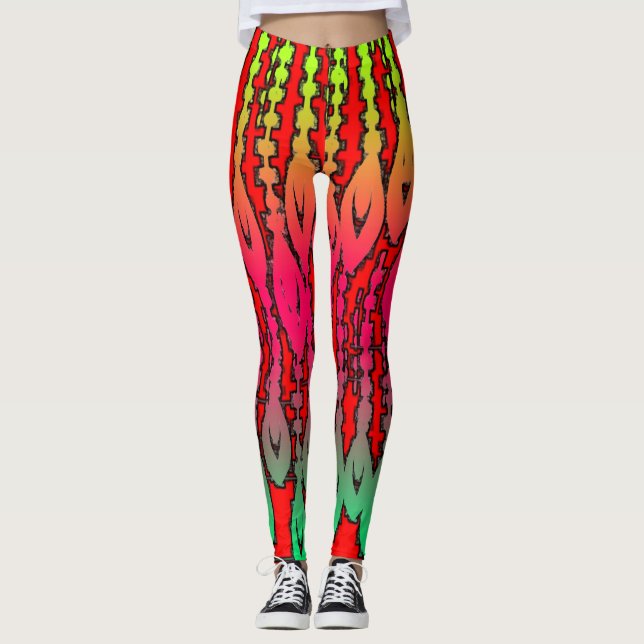 Leggings für farbiges digitales 3D-Design - perfek (Vorderseite)
