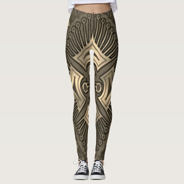 Leggings für farbiges digitales 3D-Design - perfek (Vorderseite)