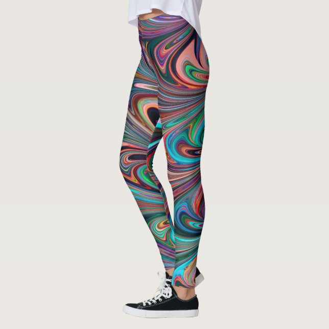 Leggings für flüssige Paint Swirl Style (Links)