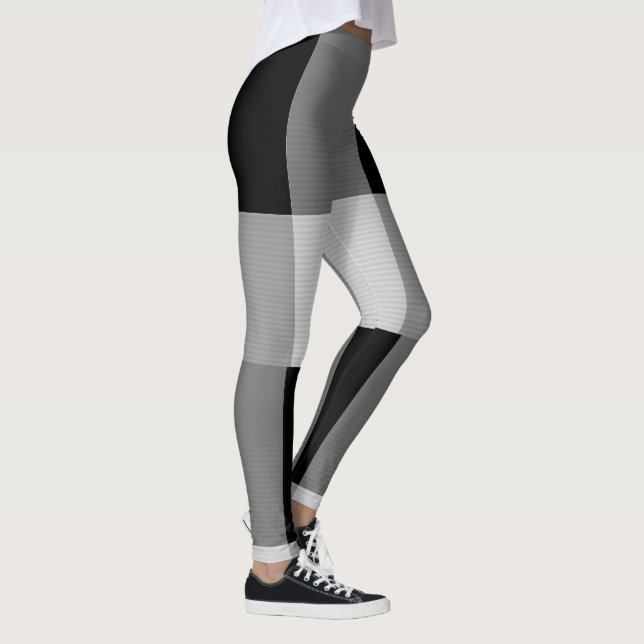 Leggings für Grau- und Schwarz-Art-Design (Rechts)