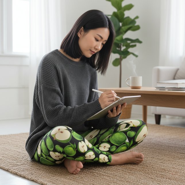 Leggings für grüne Apple-Printwerbung (Green Apple Print Leggings)