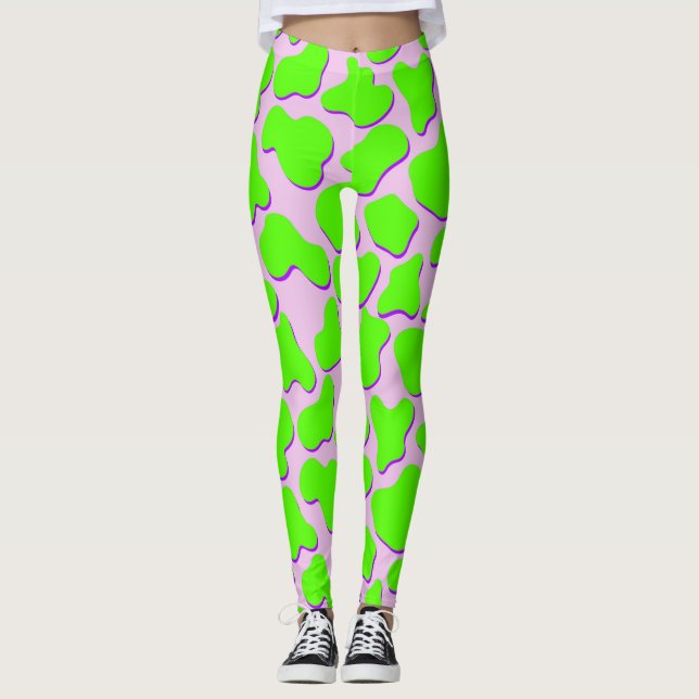 Leggings für Grüne Kuh bei Neugeborenen (Vorderseite)