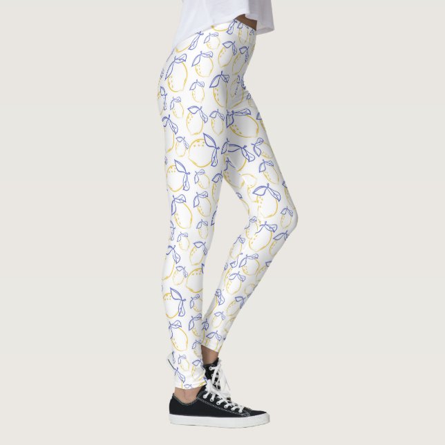 Leggings für handgezeichnete Lemon-Muster (Rechts)