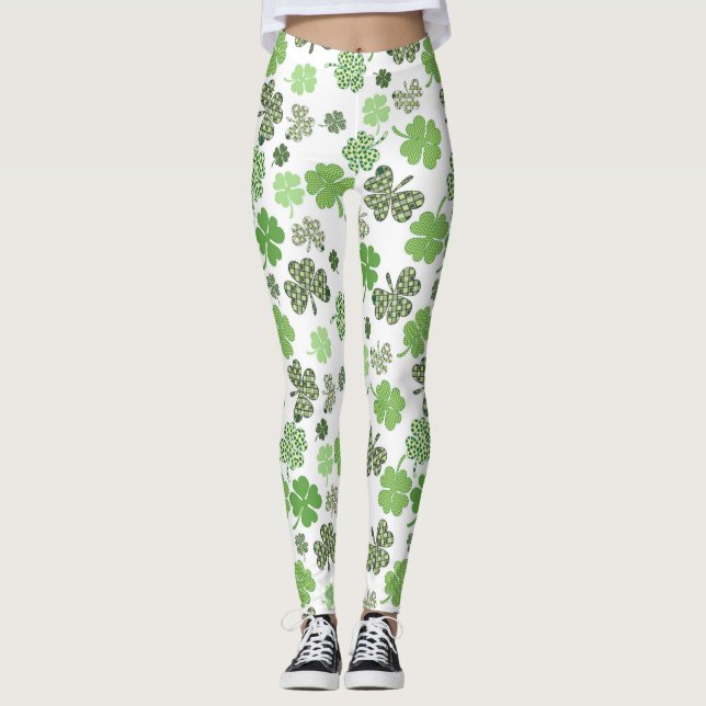 Leggings für irische Kleeblätter (Vorderseite)