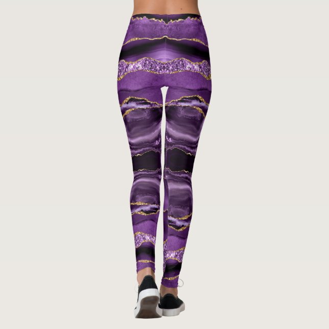 Leggings für lila Glitzer (Rückseite)