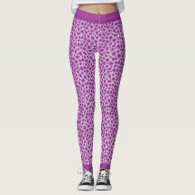 Leggings für lila Leopard-Skin