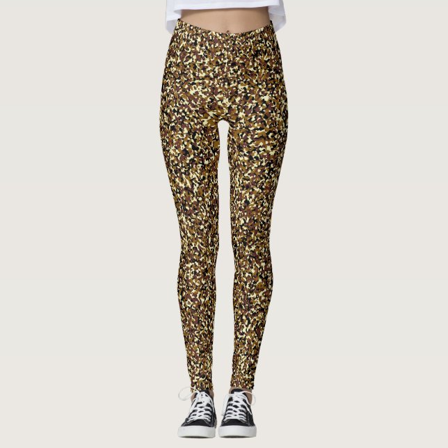 Leggings für Micro-braune Camouflage (Vorderseite)