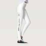 Leggings für moderne Vorlagen: Logo für Ihren Name<br><div class="desc">Fügen Sie Ihr Logo für den Textnamen moderne,  elegante Template-weiße Leggings.</div>