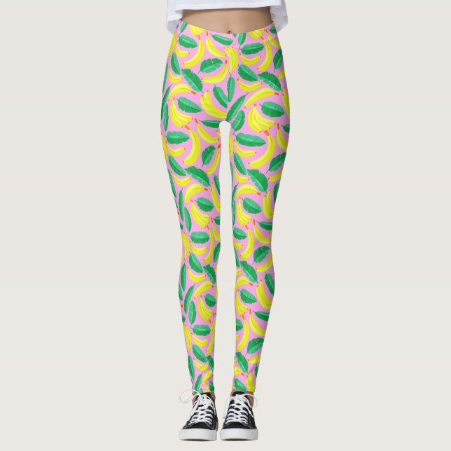Leggings für niedliche Bananenmuster (Vorderseite)