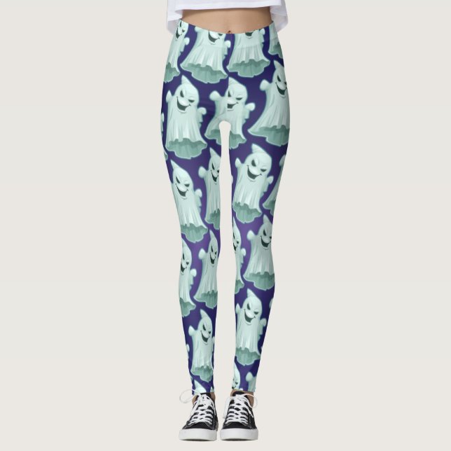 Leggings für niedliche Ghost Halloween-Kostüme (Vorderseite)