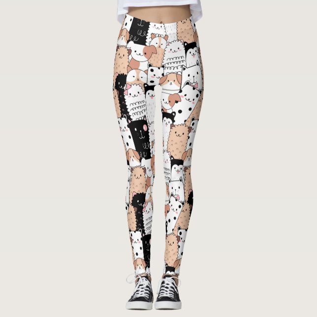 Leggings für niedliche Hunde (Vorderseite)