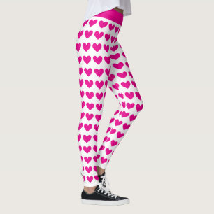 Leggings für rosa Herzmuster