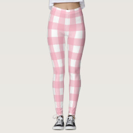 Leggings für rosa und weiße Tafelmuster
