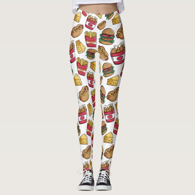 Leggings für schnelle Lebensmittelmuster (Vorderseite)