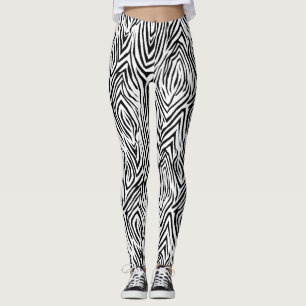 Leggings für Schwarz/Weiß-Tierdrucke