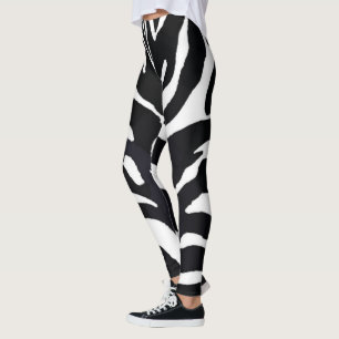 Leggings für Schwarzweiß-Zebra