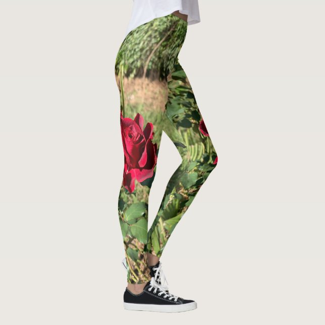 Leggings für tiefe rote Rose (Rechts)