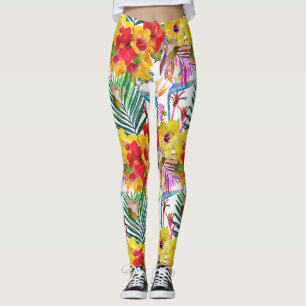 Leggings für tropische Hibisken