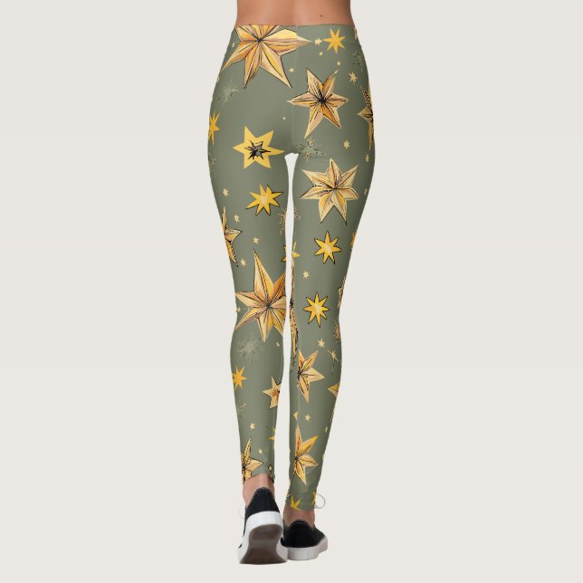 Leggings für Vintage Himmelsgestaltung (Rückseite)