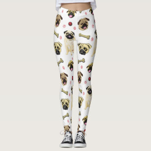 Leggings für Weißdrucke Mops