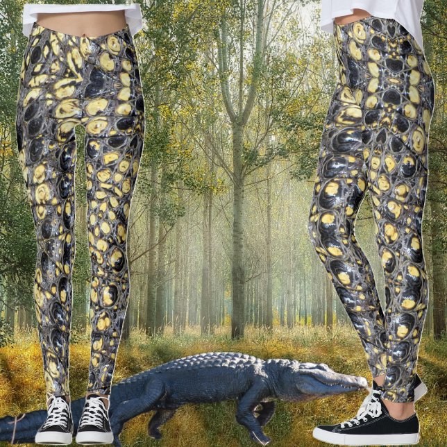 Leggings "Gator Skin" schwarz und gelb (Von Creator hochgeladen)