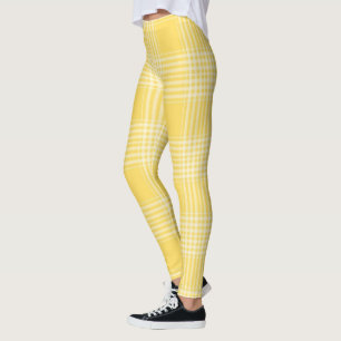 Leggings-Gelb-Kariert Leggings